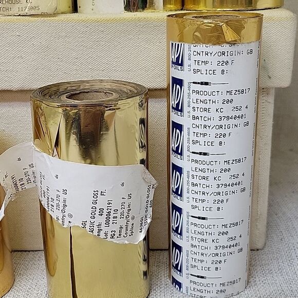 Crown Leaf, API, Astwr Universal Foil Rolls - Gold (Set 2) - Picture 3 of 6